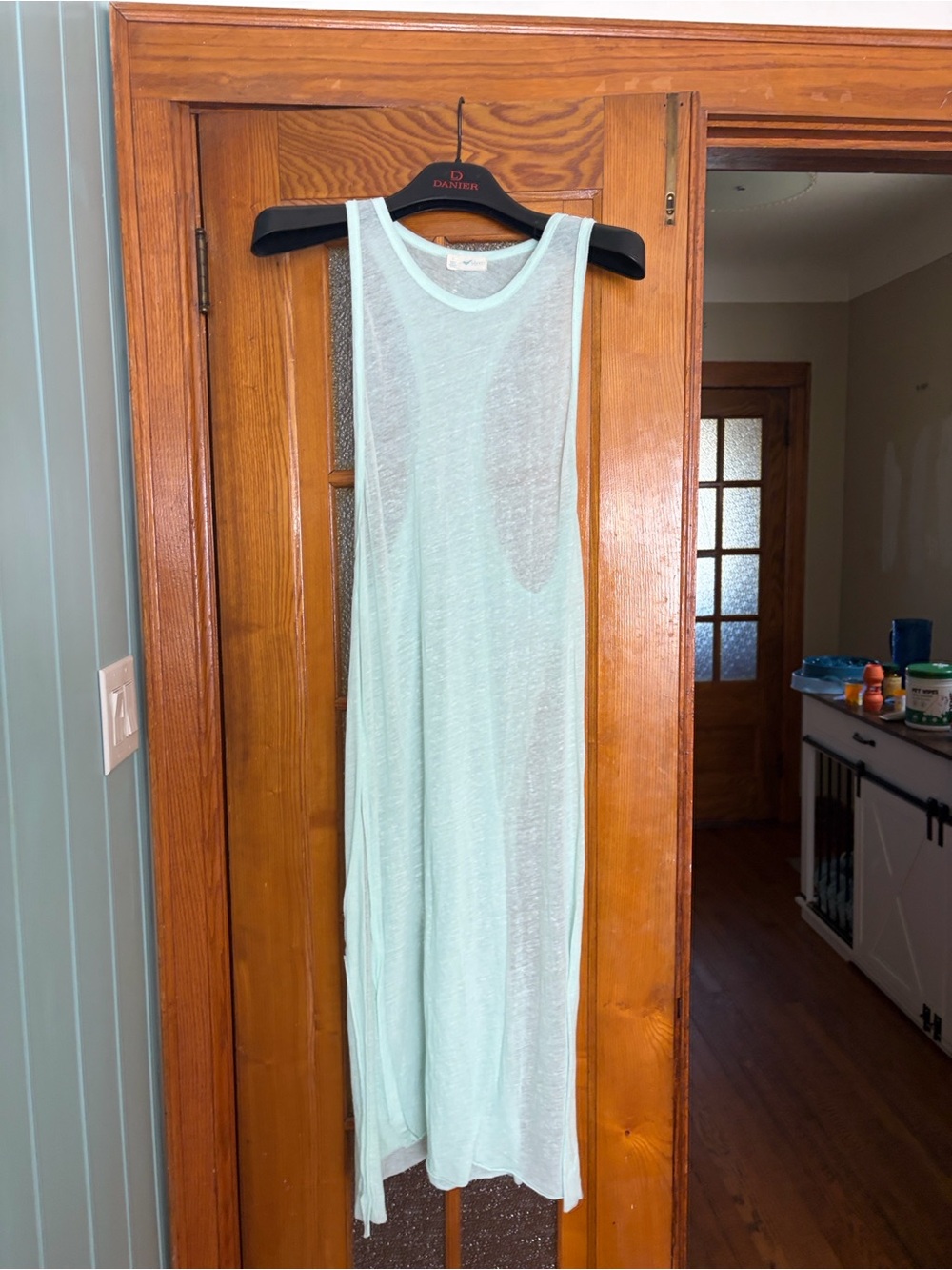 stem Light Mint Sheer Sleeveless Swim Coverup